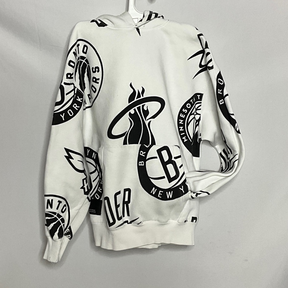 Zara NBA Kids White and Black Graphic Hoodie Eastern Western Conference